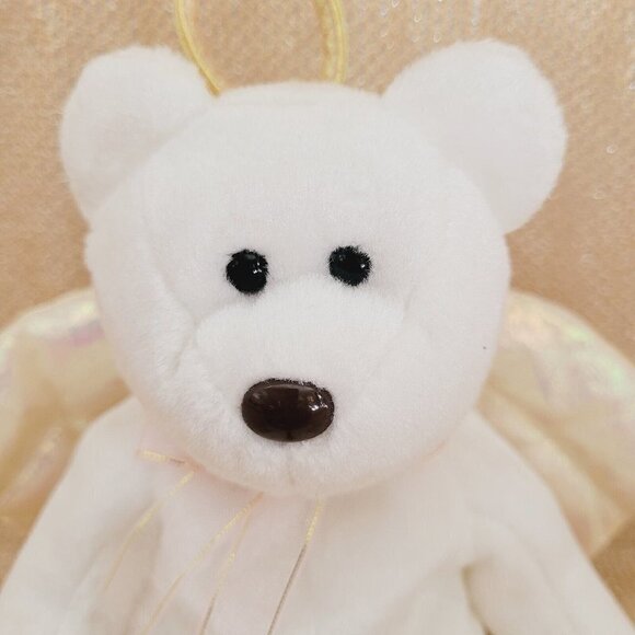Ty Beanie Baby HALO Bear Brown Nose 5th Gen 1998 PE Pellets TRUSTED SELLER NWT - Picture 2 of 15